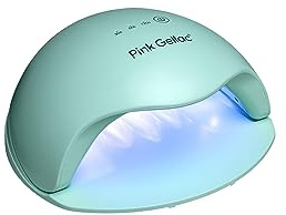 Pink Gellac Premium UV Lampe Für Gelnägel Minzgrün - LED Lampe Nägel mit Automatischem Timer und Abnehmbarem Boden - Nagellampe mit Zeitintervallen Für Nägel in Salonqualität