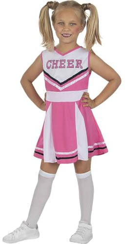 Funidelia | Cheerleader Kostüm rosa für Mädchen Cheerleader, American Football, Gymnasium, Berufe - Kostüm für Kinder & Verkleidung für Partys, Karneval & Halloween - Größe 5-6 Jahre - Rosa