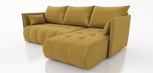 IWMAR MÖBEL Nessa ECKSOFA MIT SCHLAFFUNKTION! 214x152x40 Sofa 4 Sitzer! Best Schlafsofa. Eckcouch mit Bettkasten. Couch Wohnzimmer. Polstermöbel. Möbel mit Schlaffunktion. Schlafsofa mit Bettkasten.