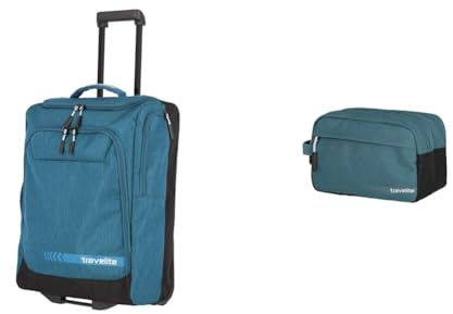 Travelite Trolley Reisetasche Größe S Handgepäck, Gepäck Serie Kick Off & Handgepäck Kosmetiktasche, Gepäck Serie Kick Off: Praktische Kulturtasche für Urlaub und Sport, 26 cm, 5 Liter