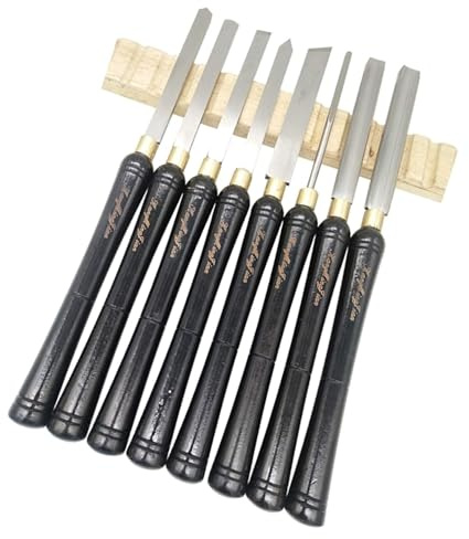 Meißel HSS-Drehmeißel-Set, rostfreies Drechselzubehör, Drechselwerkzeuge, Drechselmeißel-Set (8 Stück) Schnitzmeissel