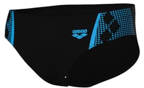 ARENA Feel Men's Graphic Swim Briefs Black-Turquoise