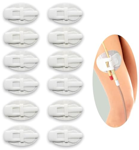 12 Pcs Catheter Leg Bag Holder, Catheter Leg Bag Straps, Catheter Stabilization Device, Catheter Leg Band Holder Sticker Urinary Leg Bag Holder Fixation Catheter Tube Supplies