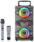 Altoparlanti Bluetooth, altoparlante portatile wireless da 60 W per feste in casa, con subwoofer, radio FM, luci LED colorate, microfono, telecomando e grande e potente stereo con profondi. (nero)