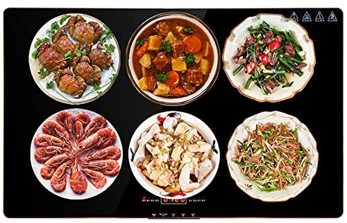 Plate Warmer Electric Food Warmer Plate Glass Warming Tray Electric Warming Tray Keeps Food Hot with AdjusTemperature Control Hot Plate for Buffets Parties Home Dinner