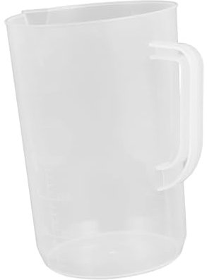 BUGUUYO Measuring Cup Lightweight Large Capacity 3000ml Plastic Graduated Cup White for Oil Dispensing and Liquid Measurement in Kitchen or Workshop Use