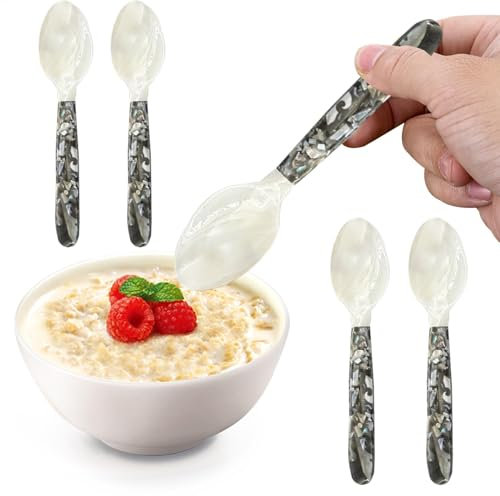 Cucharas de caviar, juego de cucharas de nácar, juego de servidor de caviar, elegantes cucharas de caviar, cucharas decorativas de concha, utensilios de servir de caviar, juego de cucharas de caviar,