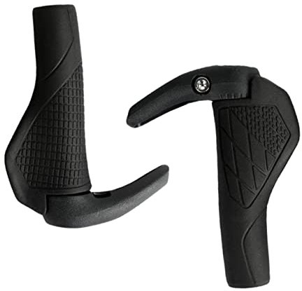Sosoport Handlebar Grips Ox Horn Design Rubber Grip Tape for Bike Supply Comfortable Bicycle Handlebar