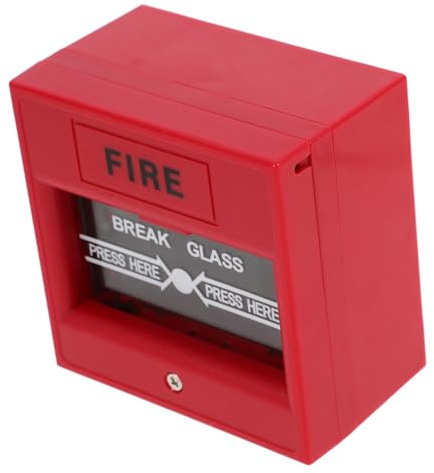 KONTONTY Emergency Glass-Break Alarm Sturdy Plastic Fire Exit Access Control Compact Design