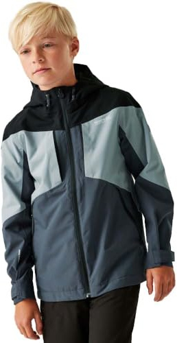 Regatta Kinder Junior Highton VI Jacke, Seal Grey/Cloudy Grey/Black, 7-8 Years