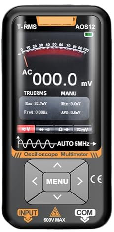 QAVLXIE Oscilloscope multimètre analogique à Bande passante Portable, Support de Stockage de Formes d'onde, oscilloscope alimenté par Batterie