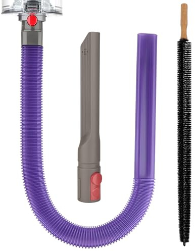 Dryer Vent Lint Vacuum Atttachments Kit and Crevice Tool for Dyson Gen 5 V15 V12 V11 V10 V8 V7 Detect Outsize Slim Absolute Cyclone Vacuum Cleaner Nozzle Flexible Dryer Lint Remove Hose Cleaner Kit