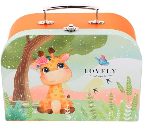 TEHAUX Mehrzweckkoffer aus Papierboard mit Tragbarer Aufbewahrung Robuste Fotobox mit Elegantem Design für Kinder zur Täglichen Nutzung und Aufbewahrung