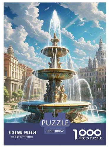 Fuente de Trevi, Italia 1000 Piezas Impresionante Puzzle Edificio Inteligencia Juguete Pasatiempo Creativo Desafíos Extra Divertidos Educativo 52x38cm/1000pcs
