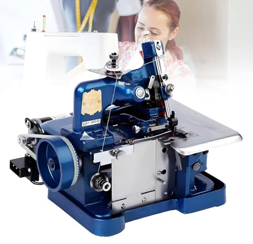 Heavy-Duty Overlock Sewing Machine, 250W Serger with 3000 SPM, Adjustable Stitch Length 1.5-3.2mm, Stepless Speed Control, Ideal for Home & Professional Use (Green)