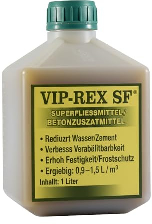 Superfließmittel Beton & Estrich, Betonverflüssiger konzentriert, 2 Liter | Betonzusatzmittel für Sichtbeton, Fundamente & Fußbodenheizung, senkt Wasserbedarf, erhöht Festigkeit & Frostbeständigkeit