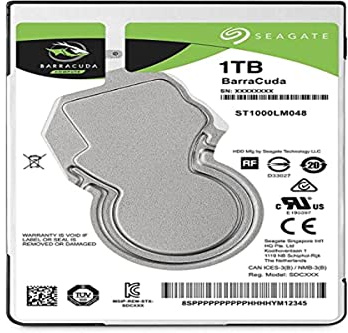 Seagate Barracuda, interne Festplatte 1 TB HDD, 2.5 Zoll, 5400 U/Min, 128 MB Cache, SATA 6 Gb/s, silber, Modellnr.: ST1000LM048