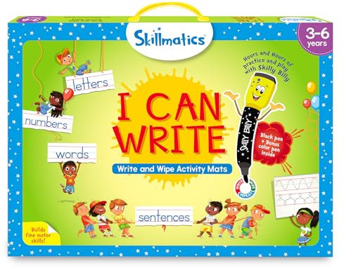 Skillmatics I Can Write - Reusable Preschool Learning Activities, Educational Toy and Game, Back to School Supplies, Gifts for Students, Kids, Toddlers Ages 3, 4, 5, 6