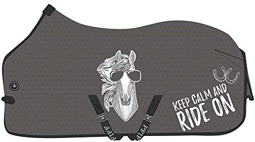 PFIFF 102657 Fliegendecke 'Keep Calm…', grau 135