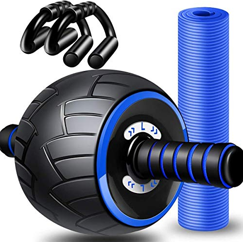SMSOM Rebound AB Rollerrad Trainingsausrüstung, AB-Rad für das Kerntraining mit Matte, perfekte Heim-Fitnessstudio für Männer Frauen Bauchübung