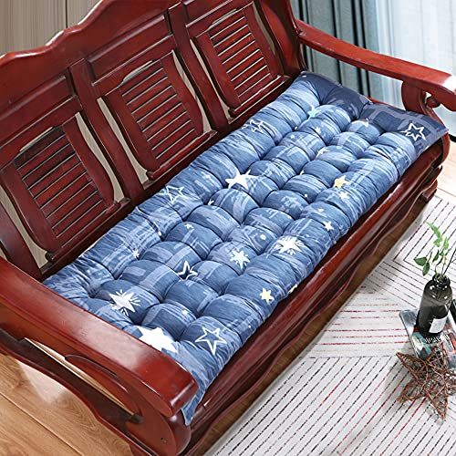 Hruile 8 cm dickes Bankkissen, rechteckiges 2-Sitzer-Bankkissen, Chaiseschaukel, Stuhlkissen, Bankauflage für draußen, Garten, Terrasse, Essen, 55 x 180 cm, Stil E