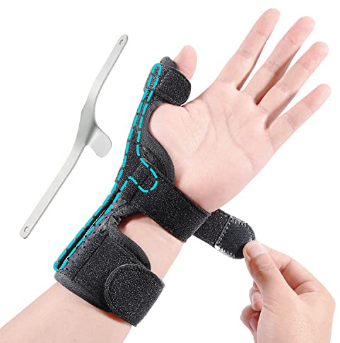 Daumenschiene,DaumenBandage,Daumenorthese für linke und rechte Hand, Spica Daumenstütze, für Arthritis, Triggerfinger-Daumenstabilisierung, Daumen & Handgelenk fixiert, Halterung aus Aluminium -S/M