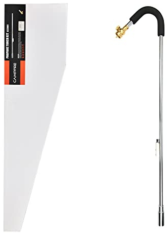 CAMPFIRE Propangasacker, Unkrautbrenner, Propangasbrenner mit Turbo-Auslöser, Druckknopfzündung, Gartenfackel für Unkraut für Dachasphalt, Eisschnee, Straßenmarkierung, Anthrazit