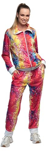 Boland - Kostüm Trainingsanzug Damen Disco, Campinganzug, Jogginganzug, 80er Jahre Outfit, Gruppenkostüm, Mottoparty, Karneval