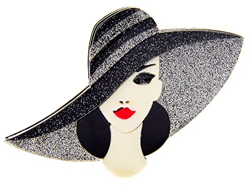 Schöne Mädchen-Brosche für Frauen, Acryl-Anstecknadeln, elegantes Kleid, Accessoires, Schmuck, Ansteckblume für Hut, Tasche, Anzug, Krawatte, sexy, modisch, Schal, Brosche, Hochzeit, Geburtstag,