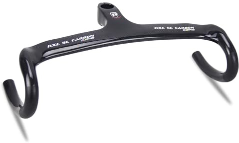 RXL SL carbon rennradlenker 28.6 integrierte rennrad lenker carbon 400*100 | fahrradlenker integriert mit vorbau lenkervorbau einheit aero drop bars 3K glänzend internes routing