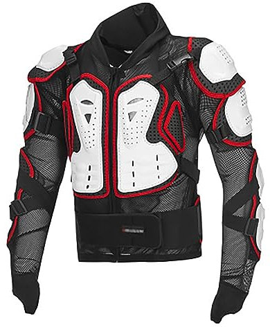 YuanDiann Protektorenjacke Schutz Motorrad Protektorenhemd Jacke Armour Ski Skateboarding Racing Fahrrad Motorcross Weiß Rot Schwarz | Oberteil 4XL