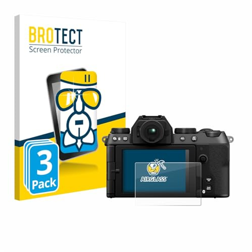 BROTECT Schutzglas für Fujifilm X-S20 | 3 Stück Transparenter Displayschutz Made in Germany Schutzfolie Panzer Folie Glas 9H Anti-Fingerprint Einfache Montage Clear