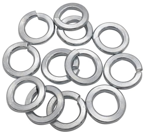 SKIR'CO (50 pièces) Rondelles de blocage à ressort DIN127 zinguées M16, Rondelles métalliques, Rondelles de blocage à ressort fendues