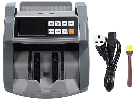 Money Counter Machine,High Speed MG UG IR Banknote Bill Detector with LCD Display Counterfeit Detection Bill Counter Cash Counter Money Counterfeit Detector for Store Mall (#3)