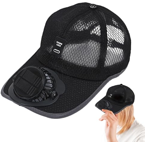 Sonnenhut Mit Ventilator, Sommer Outdoor Solar Sonnenenergie Hut Kappe, Solar-Fan-Hut, Ventilator Kappe, Baseballmütze Fanmütze, Sonnenschutz Kappe Kühler Lüfter Ventilator Baseball Cap Für Outdoor