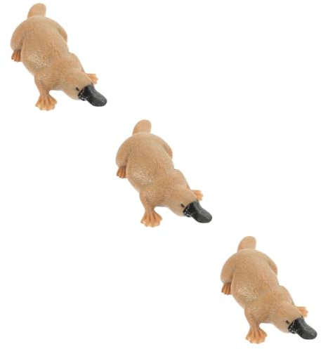 UPKOCH 3st Simuliertes Schnabeltier Miniatur-tierfiguren Mini-tierfiguren Tierisches Spielzeug Tierskulptur Lebensechte Tierstatue Simulationstier Spielzeugtier Kleine Tierfiguren Plastik