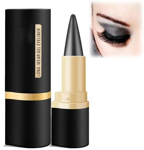 Ayky Long Wear Gel Eyeliner, Kajalstift, Eyeliner wasserfest, Wischfest, Wasserfester, langlebiger flüssiger Gel-Liner-Eyeliner-Stift, für Ein Alltägliches Lang Anhaltendes Augen Make up (#02-B)