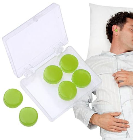 Tapones para los oídos de silicona con cancelación de ruido – 6 unidades | de silicona para reducir el ruido | Tapones reutilizables para los oídos de agua moldeables para estudio, trabajo, viajes