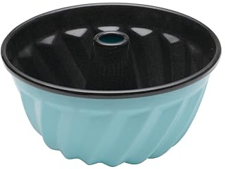 Riess, 0631-016, Gugelhupfform Ø 18cm, KRISTALLBLAU, Vol. (rec.): 1,1 Liter, Made in Österreich, LBH: 19,6x19,6x10,0cm, 0,465kg, Backform, Guglhupfform, Kuchenform, Induktionskocher kompatibel