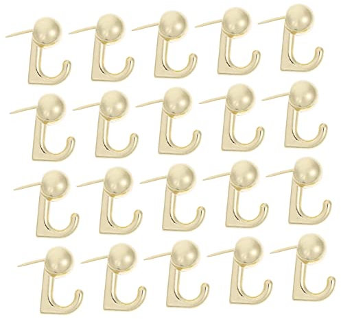 Angoily 20stücke Goldfarbene Push Pin Haken Dekorative Metall Pinnwand Reißzwecken Für Bilderaufhängung Kleine Wandbefestigung Für Fotos Notizen Dokumente