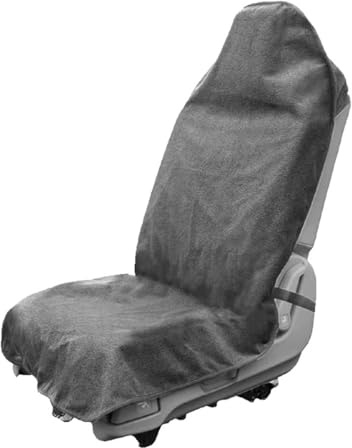 Waterproof Sweat Towel Car Seat Cover for Post Gym Workout, Running, Swimming, Beach and Hiking for Machine Washable Non-Slip - Seat Protector (grey)