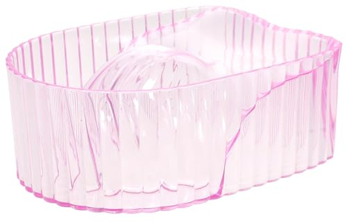 PACKOVE Cuenco para Remojo de Manicura Acrílico Rosa, Recipiente Resistente para Suavizar Uñas Postizas en Salón Profesional o Manicura DIY