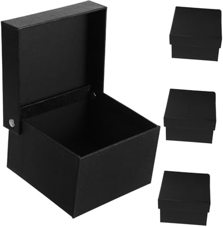 UTHCLO 4 Stück-pack Kleine Krawattenboxen Klappdeckel Stabile Papierverpackung Multifunktional für Schals Gürtel Geschenkverpackung Aufbewahrung