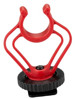Toddmomy Universelle Mikrofonhalterung aus Abs mit Shock Mount in Rot Mikrofonständer Halterung für Aufnahme und Streaming