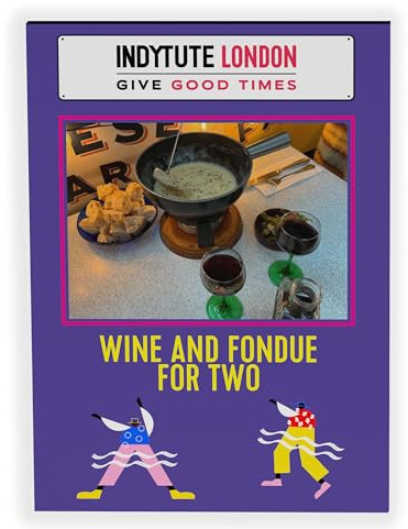 Indytute Wine and Fondue for Two London Gift Experience – Cheese, Bread and Wine, Shoreditch, Tasting, Cozy, Social