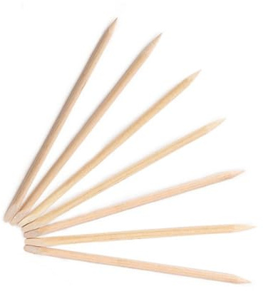 Bastoncino per Cuticole 100 Pezzi Legno Beige per Unghie | Punta Affilata e Lato Piatto, per Uso Personale o Professionale, Aiuta a Levigare Superfici Irregolari