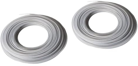 Hilo de acero de 4,0 mm for desbrozadora, 2 rollos de 15 m cada uno, for cortacésped, corte de hierba de alta resistencia