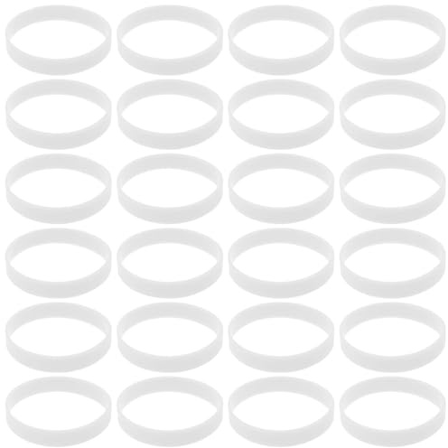 MUSISALY Braccialetti Luminosi in Silicone Fosforescenti Bianchi Set da 100 Pezzi Braccialetti Fosforescenti per e Corsa Notturna Accessori per Feste e Eventi