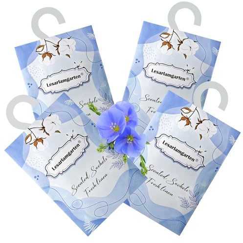 Fresh linen Scented Sachets,Wardrobe Fresheners,4 bags in one pack