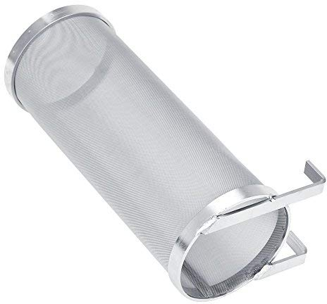 Bierfilter Set aus Edelstahl Filtration Bier Homebrew Wein Bier Stange Werkzeug Filter für Hauben Bier Aufguss, 10*25.5cm